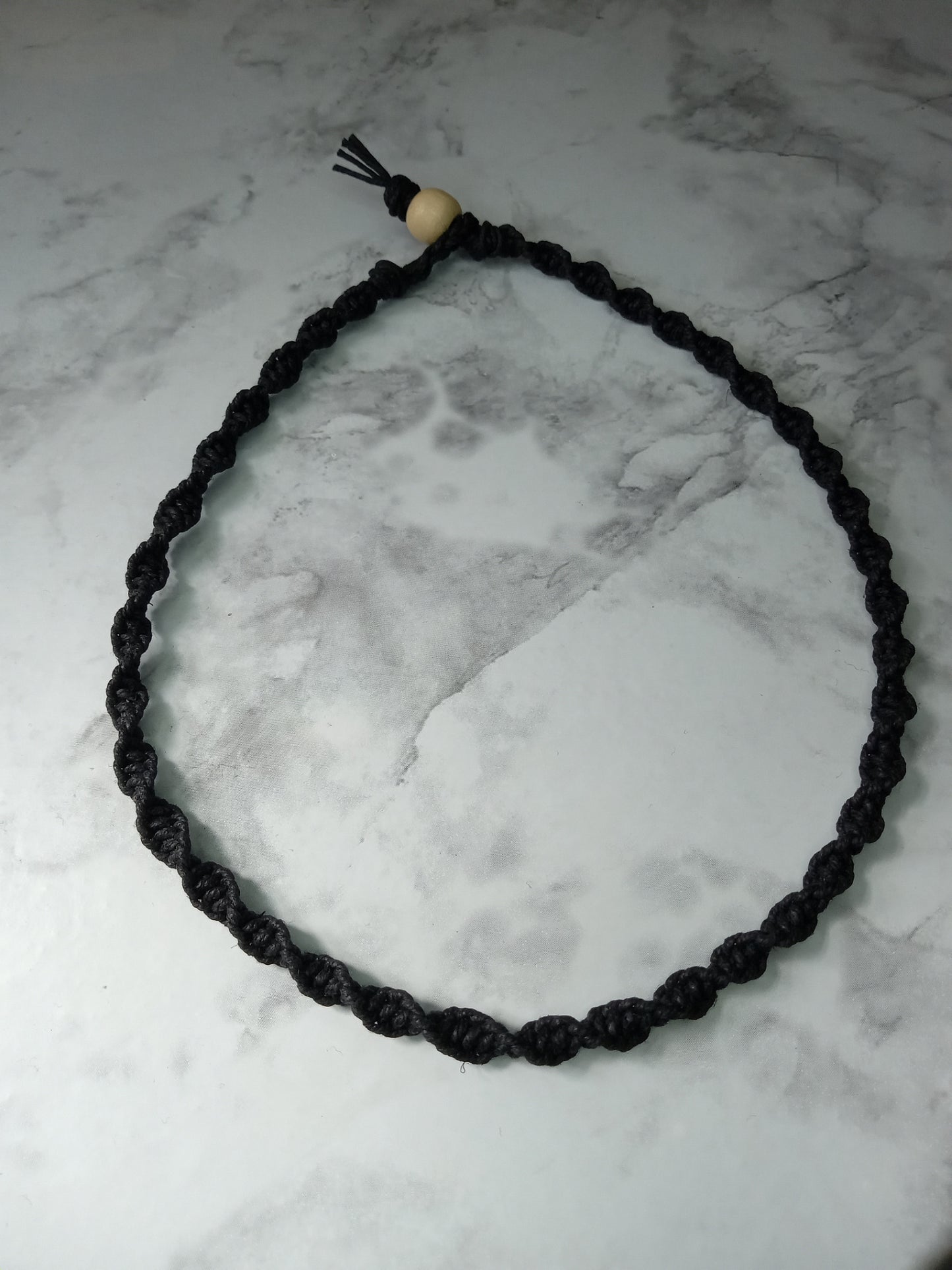 Spiral Hemp Necklace - Black