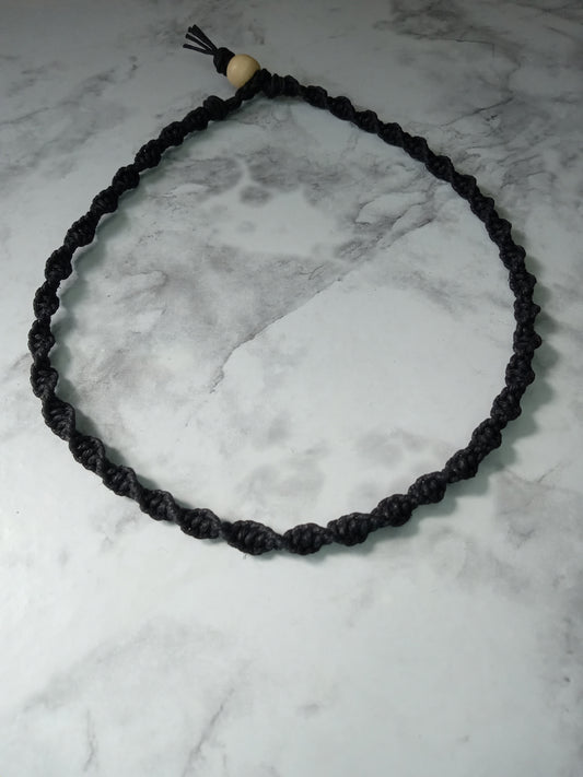 Spiral Hemp Necklace - Black