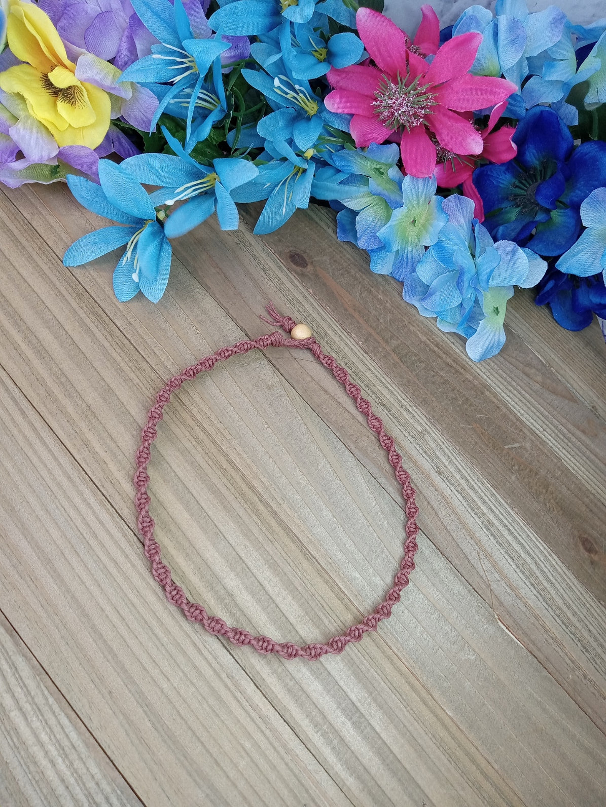 Spiral Hemp Necklace - Brown