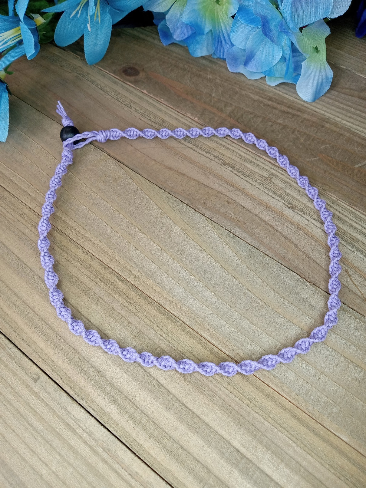 Spiral Hemp Necklace - Lavender