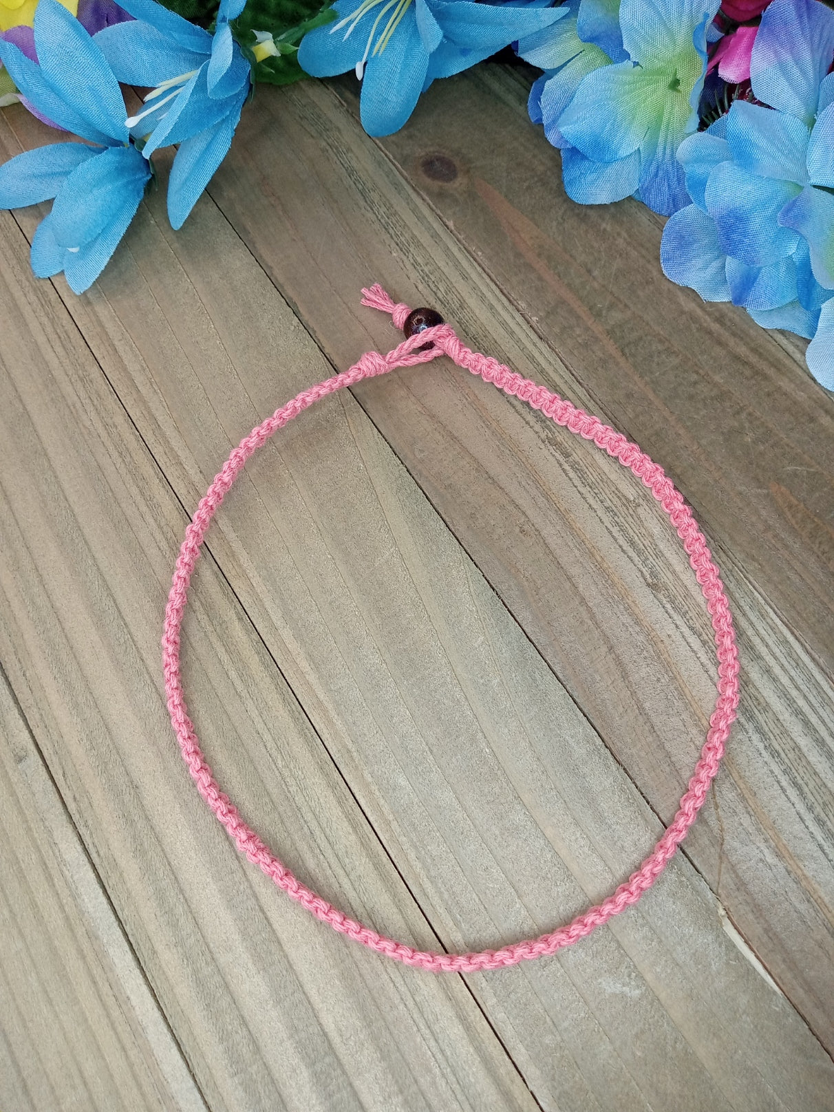 Classic Hemp Necklace - Coral