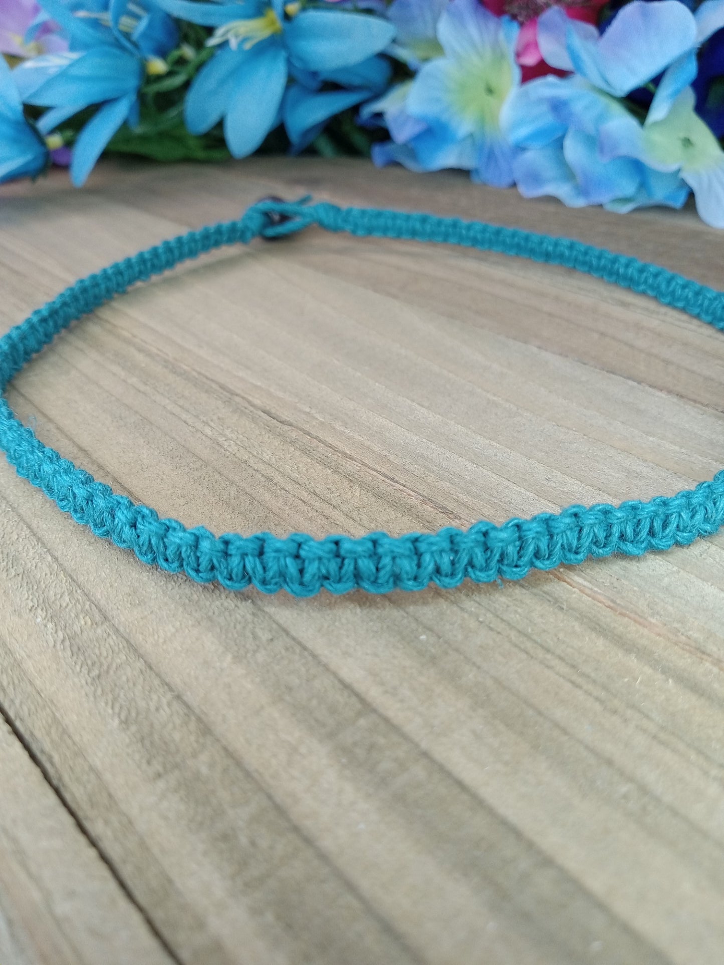 Classic Hemp Necklace - Aqua Blue