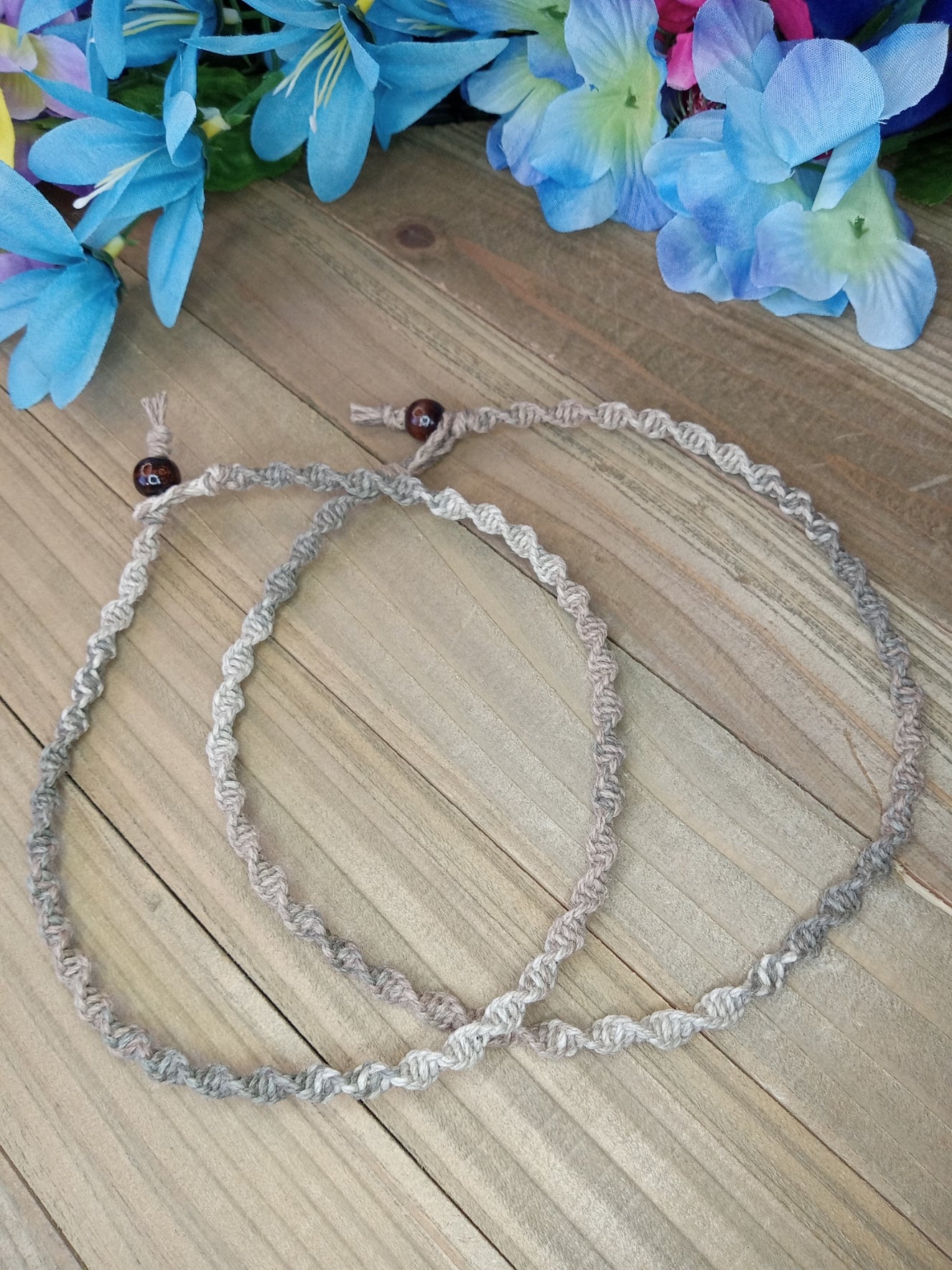 Spiral Hemp Necklace - Earthy