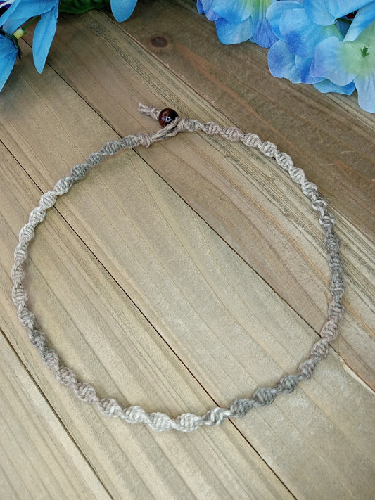 Spiral Hemp Necklace - Earthy