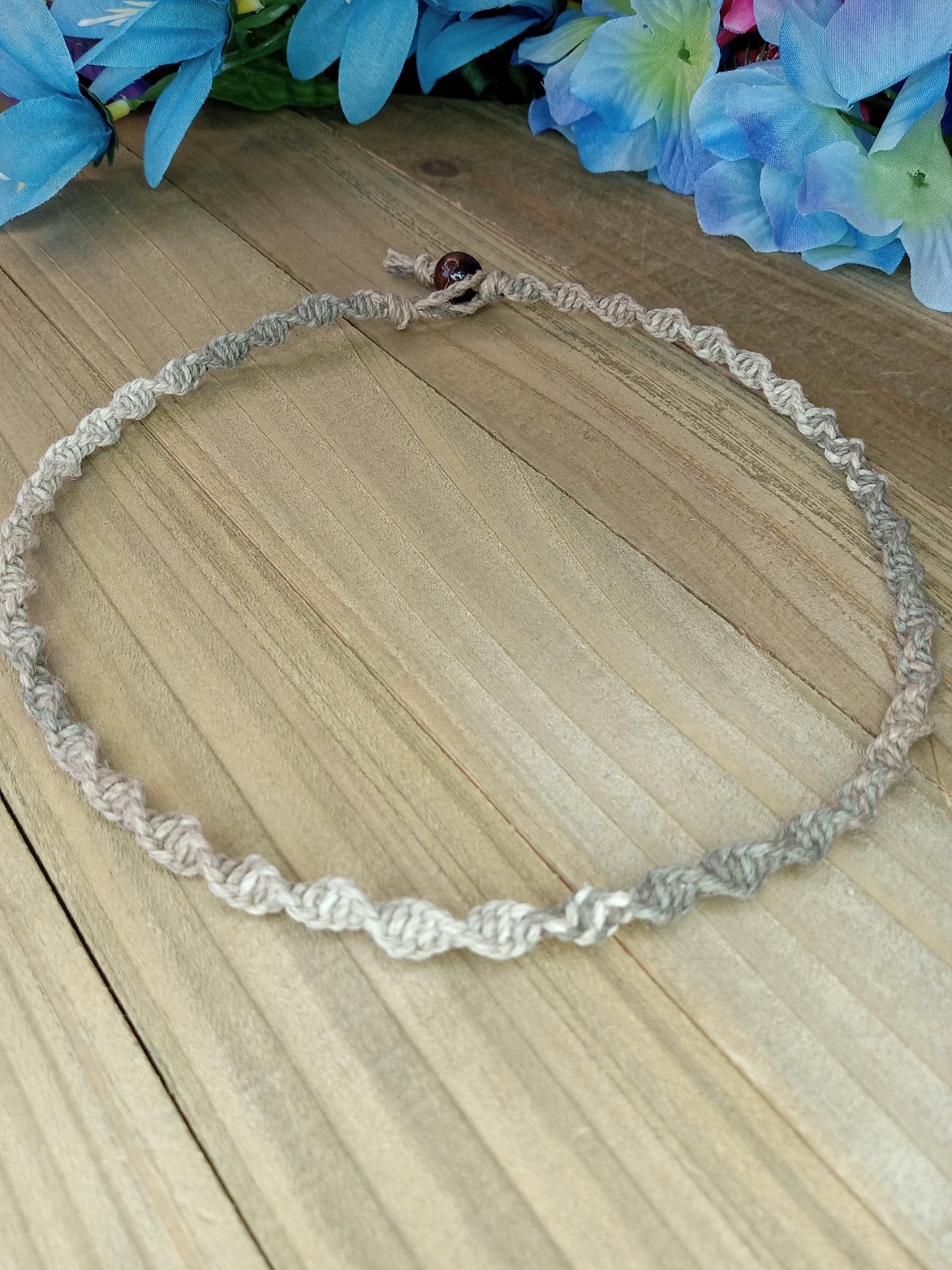 Spiral Hemp Necklace - Earthy