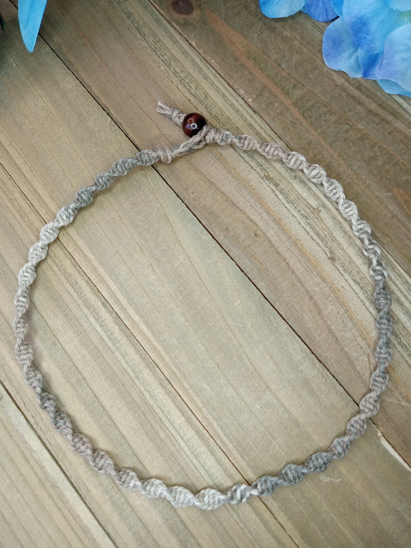 Spiral Hemp Necklace - Earthy