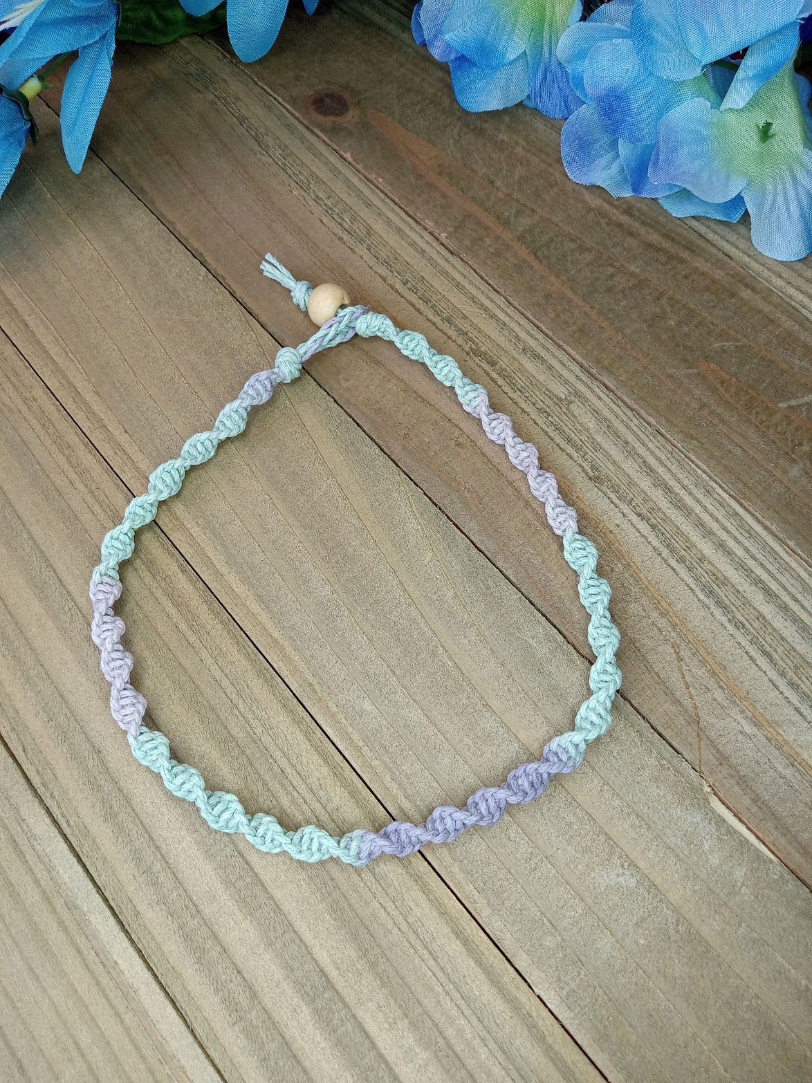 Spiral Hemp Necklace - Pastel