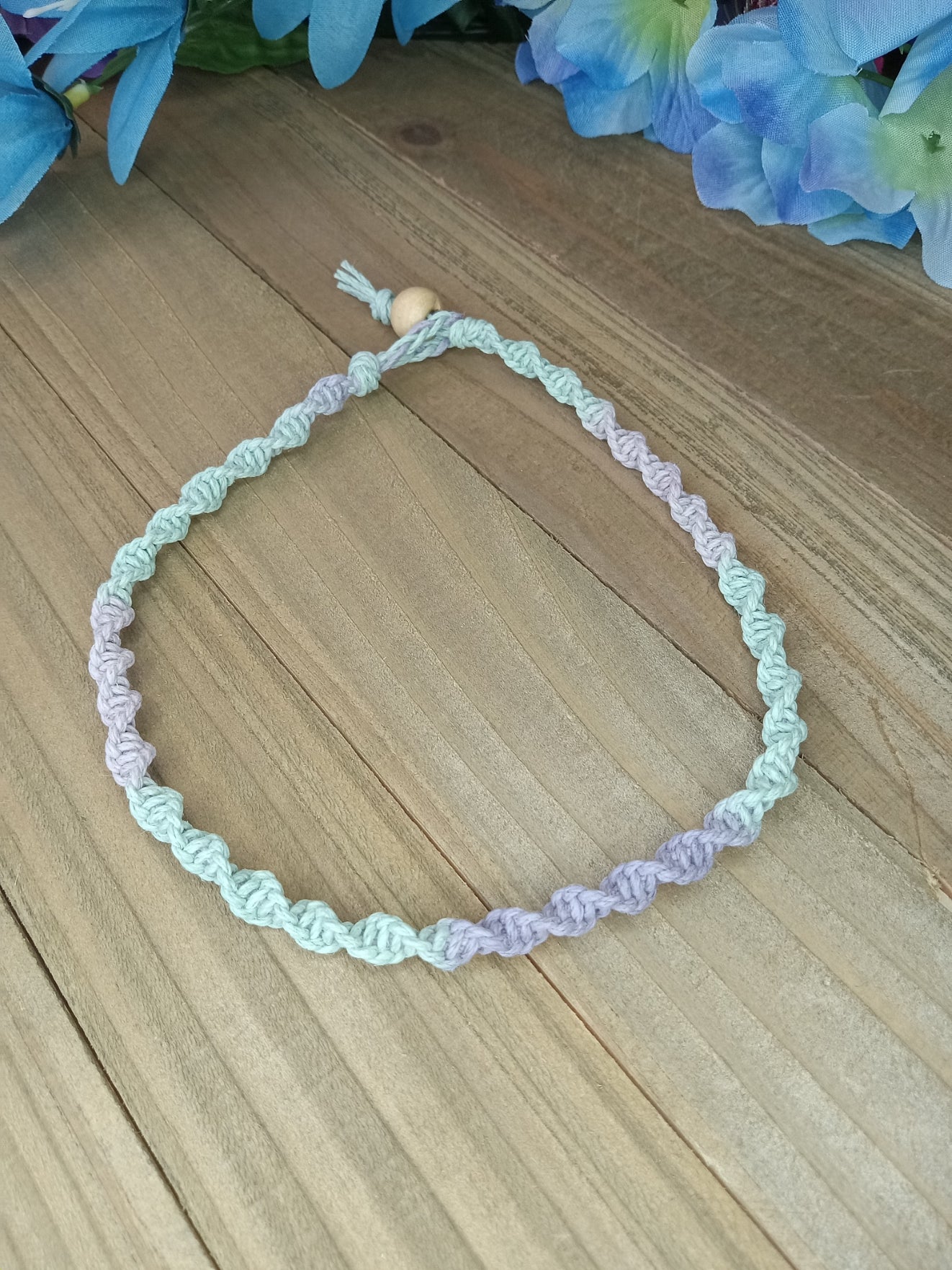 Spiral Hemp Necklace - Pastel