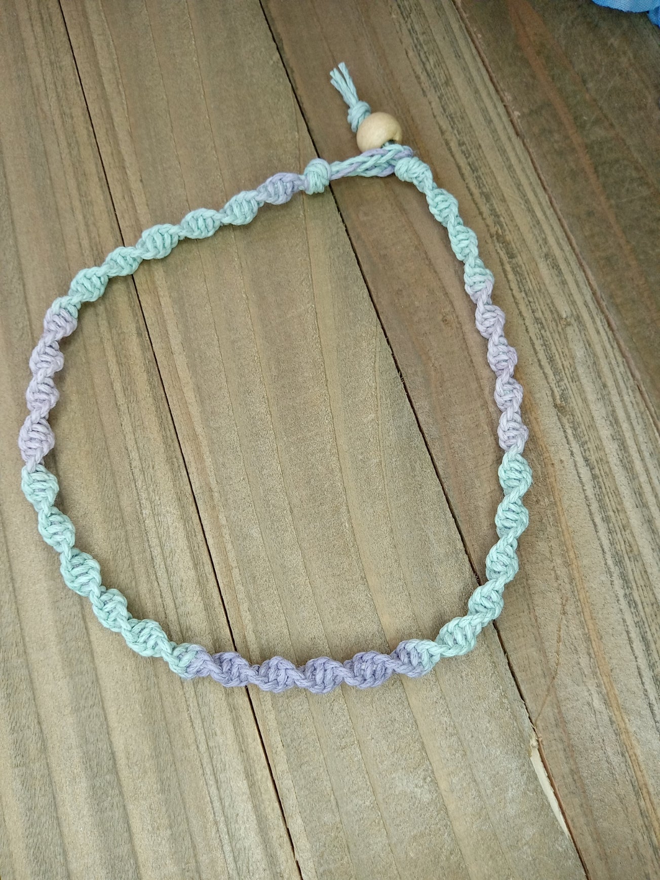 Spiral Hemp Necklace - Pastel