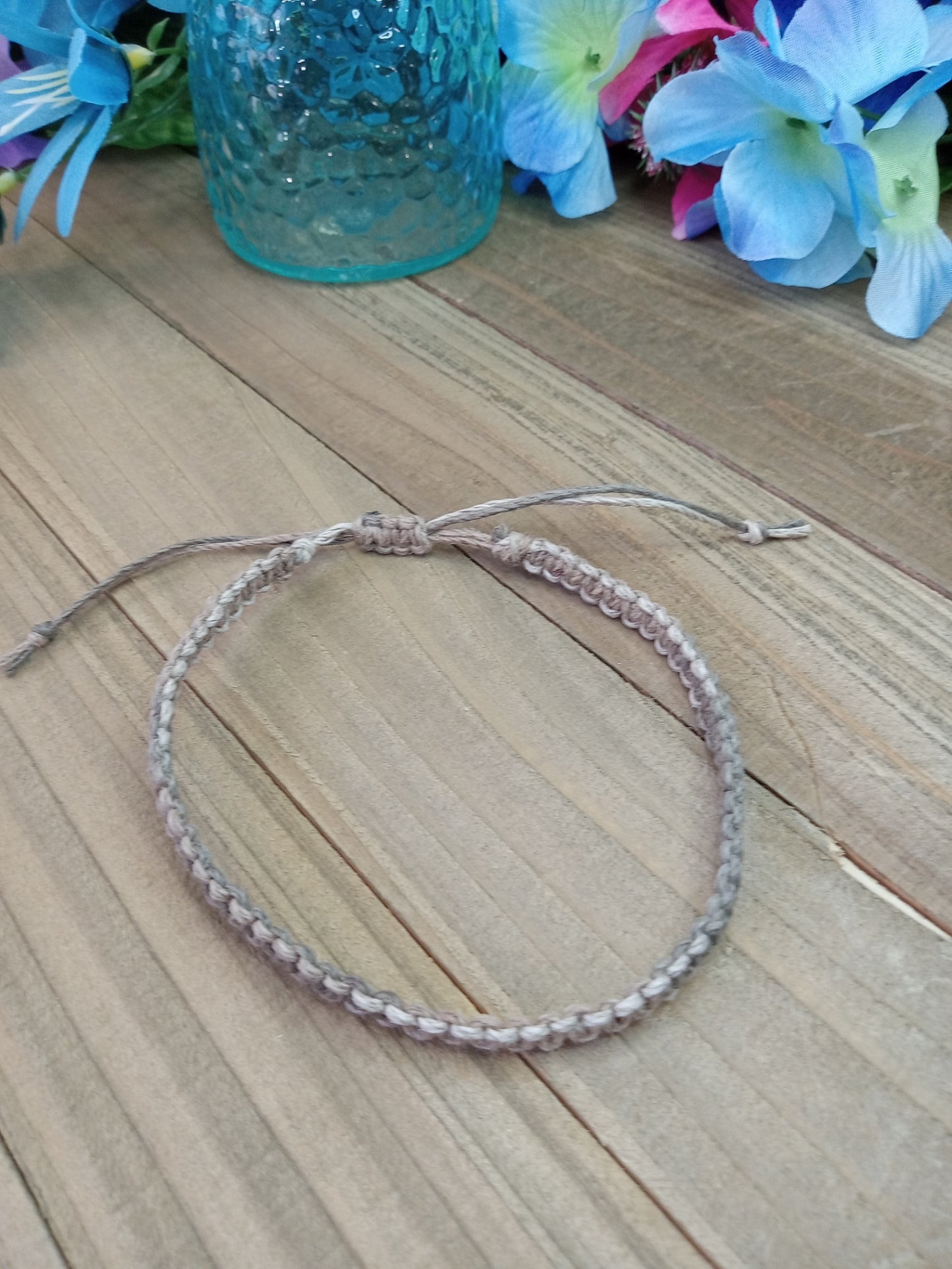 Classic Hemp Anklet - Surfer Style - Earthy