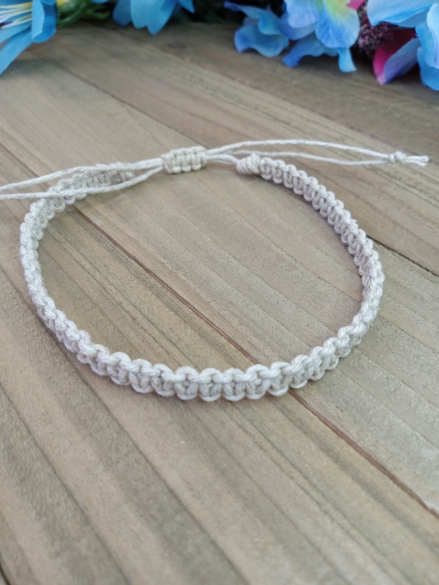 Classic Hemp Anklet - Surfer Style - Natural