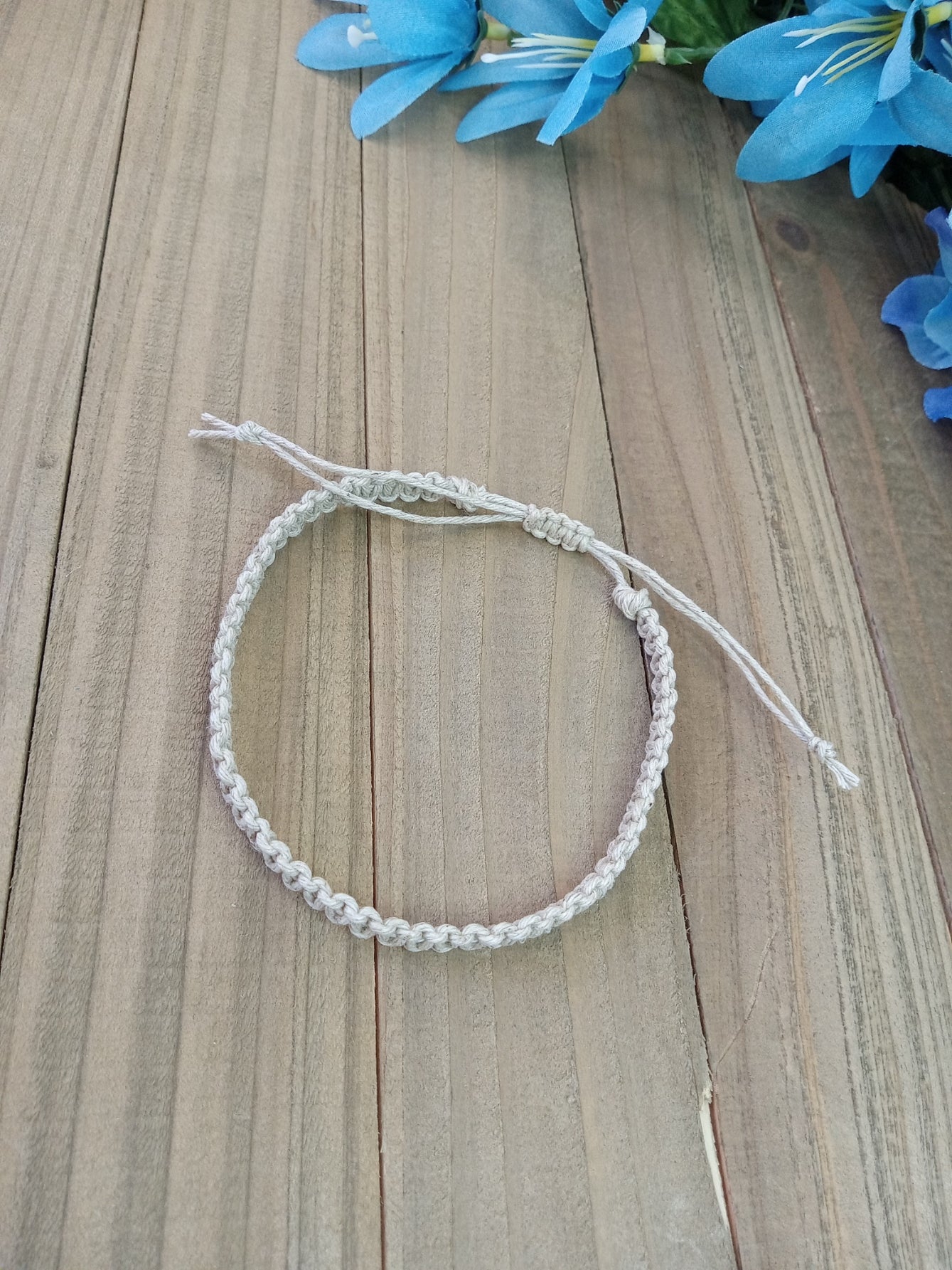 Classic Hemp Anklet - Surfer Style - Natural