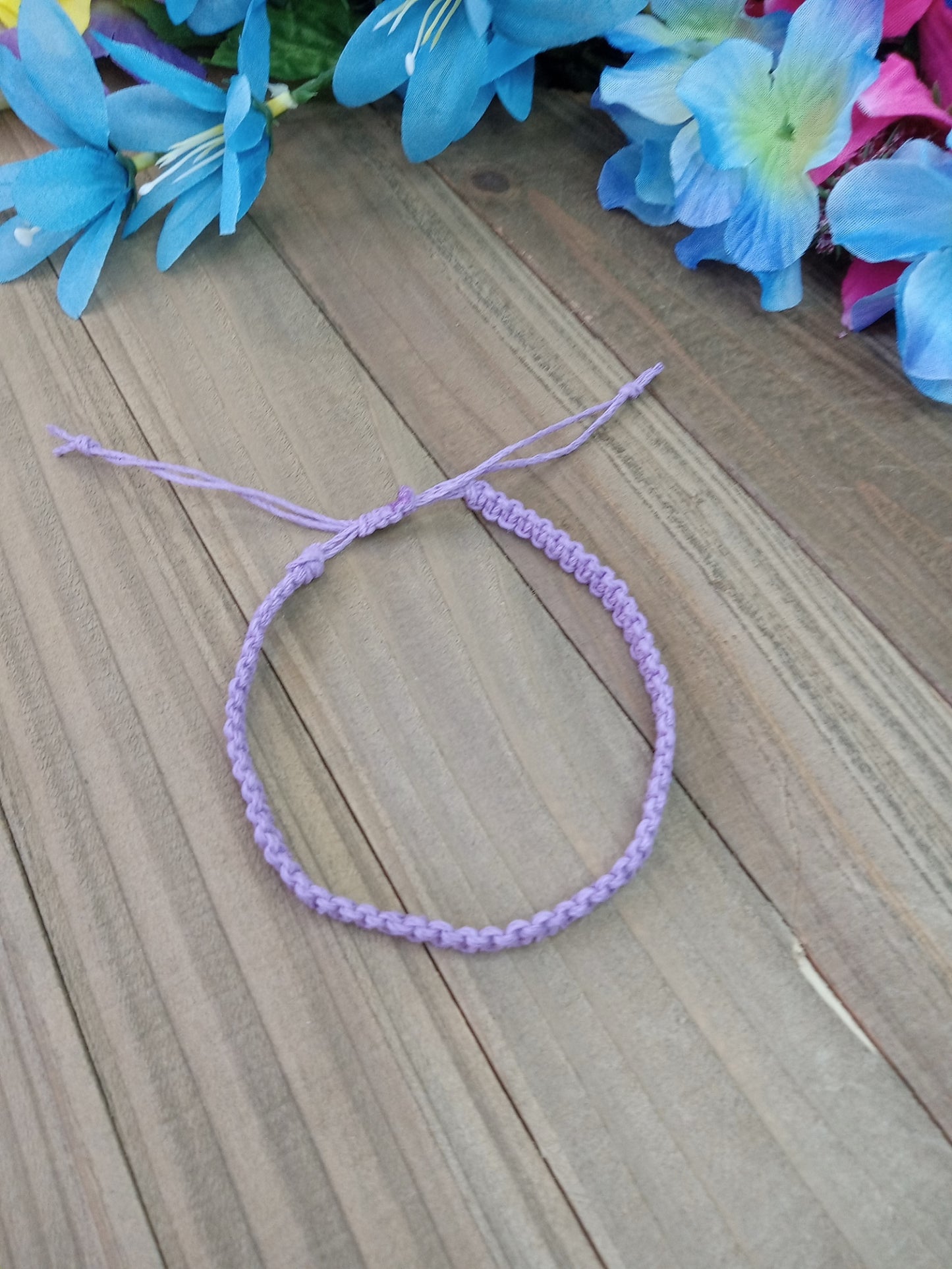 Classic Hemp Anklet - Surfer Style - Lavender