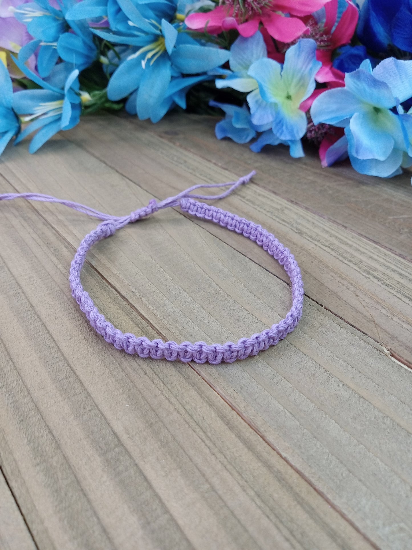 Classic Hemp Anklet - Surfer Style - Lavender