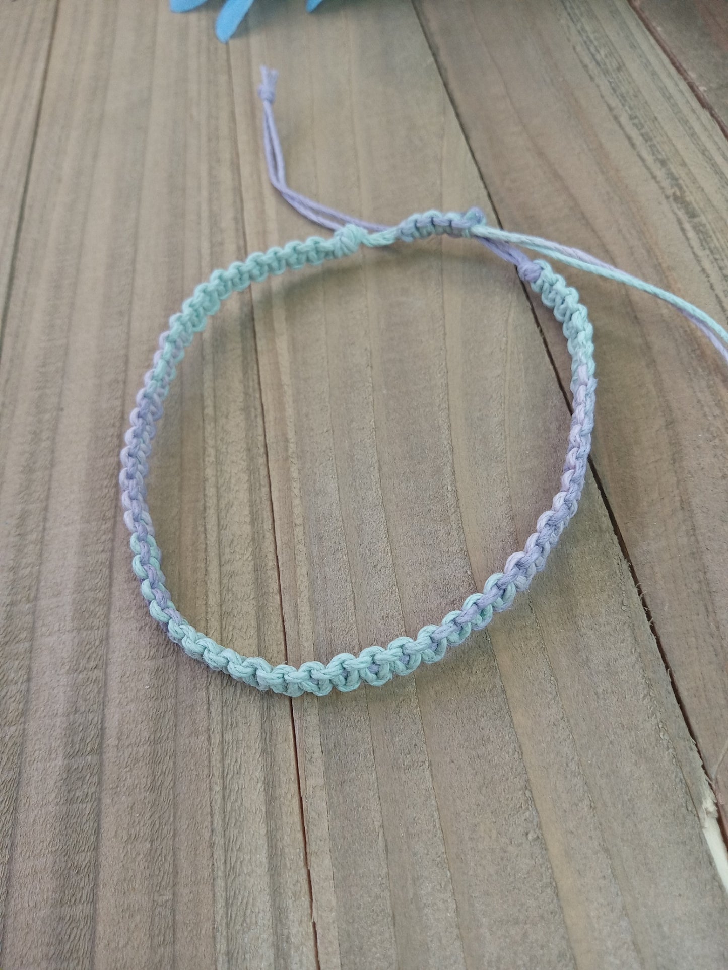 Classic Hemp Anklet - Surfer Style - Pastel