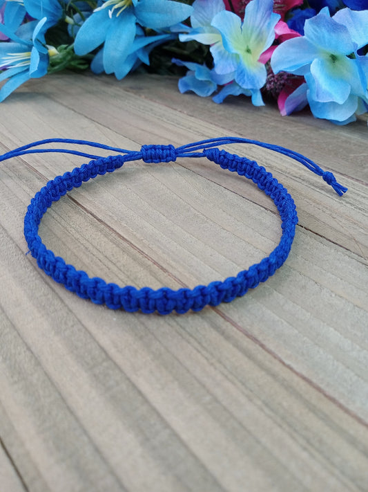 Classic Hemp Anklet - Surfer Style - Blue