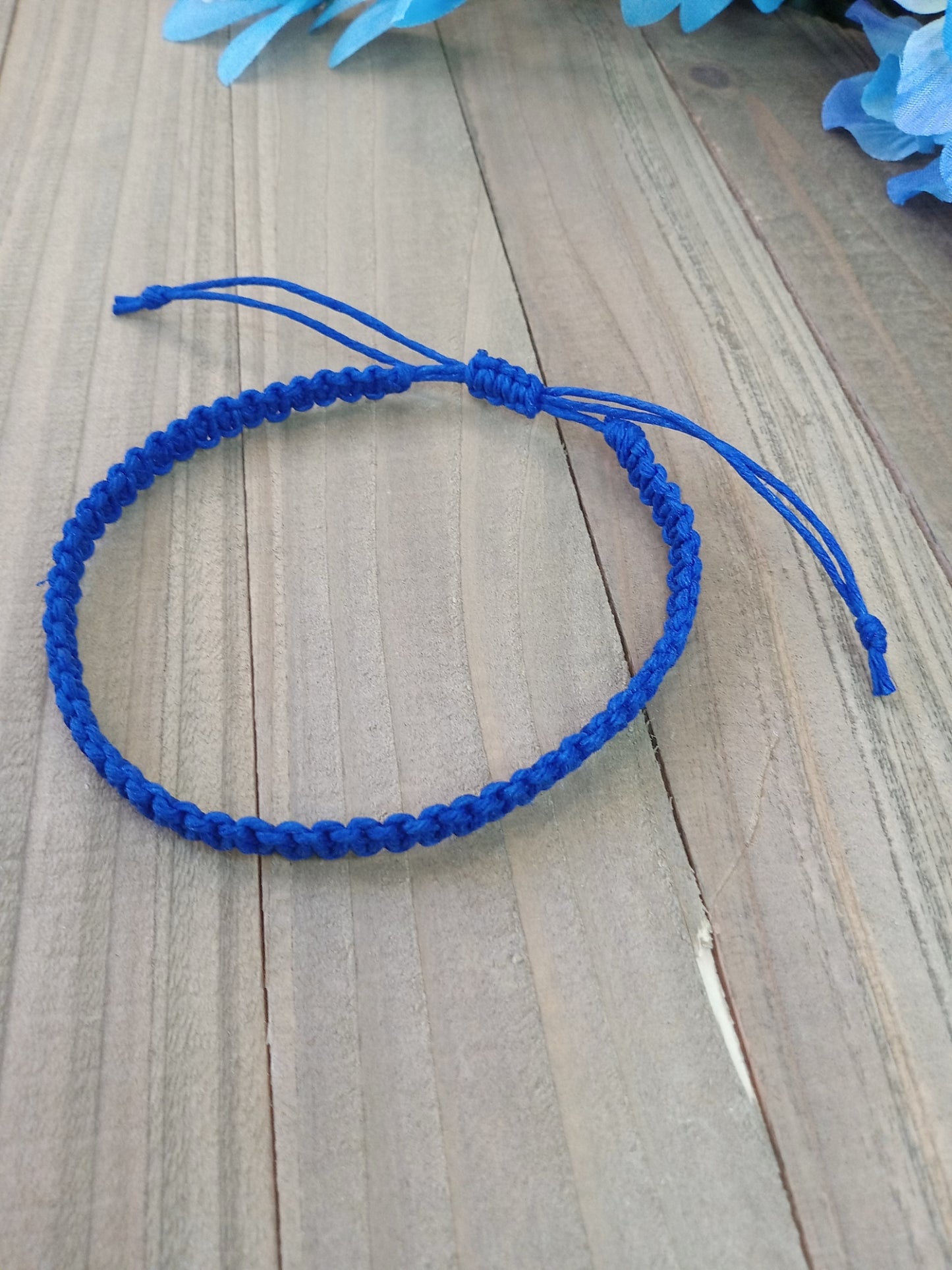 Classic Hemp Anklet - Surfer Style - Blue