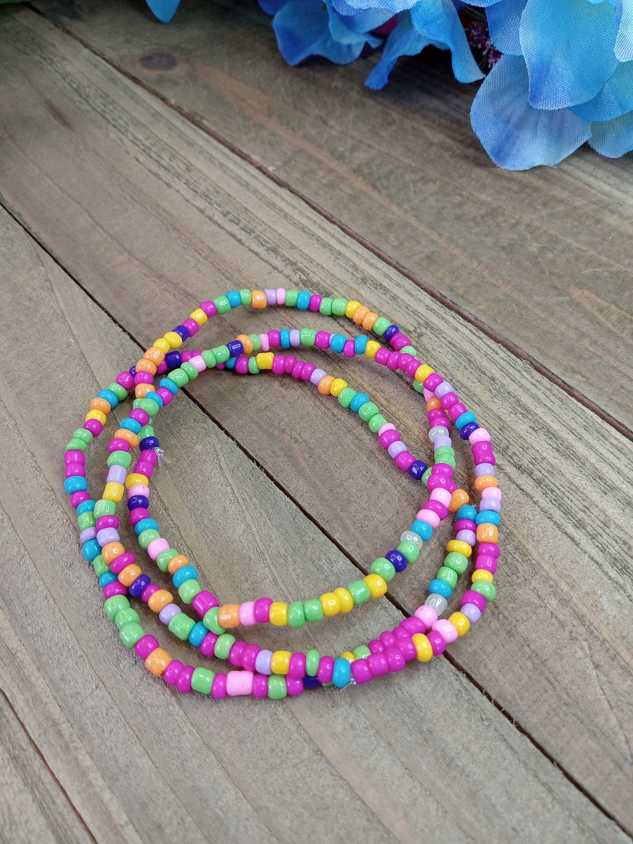 Seed Bead Bracelet Stack - Rainbow - Set of 3