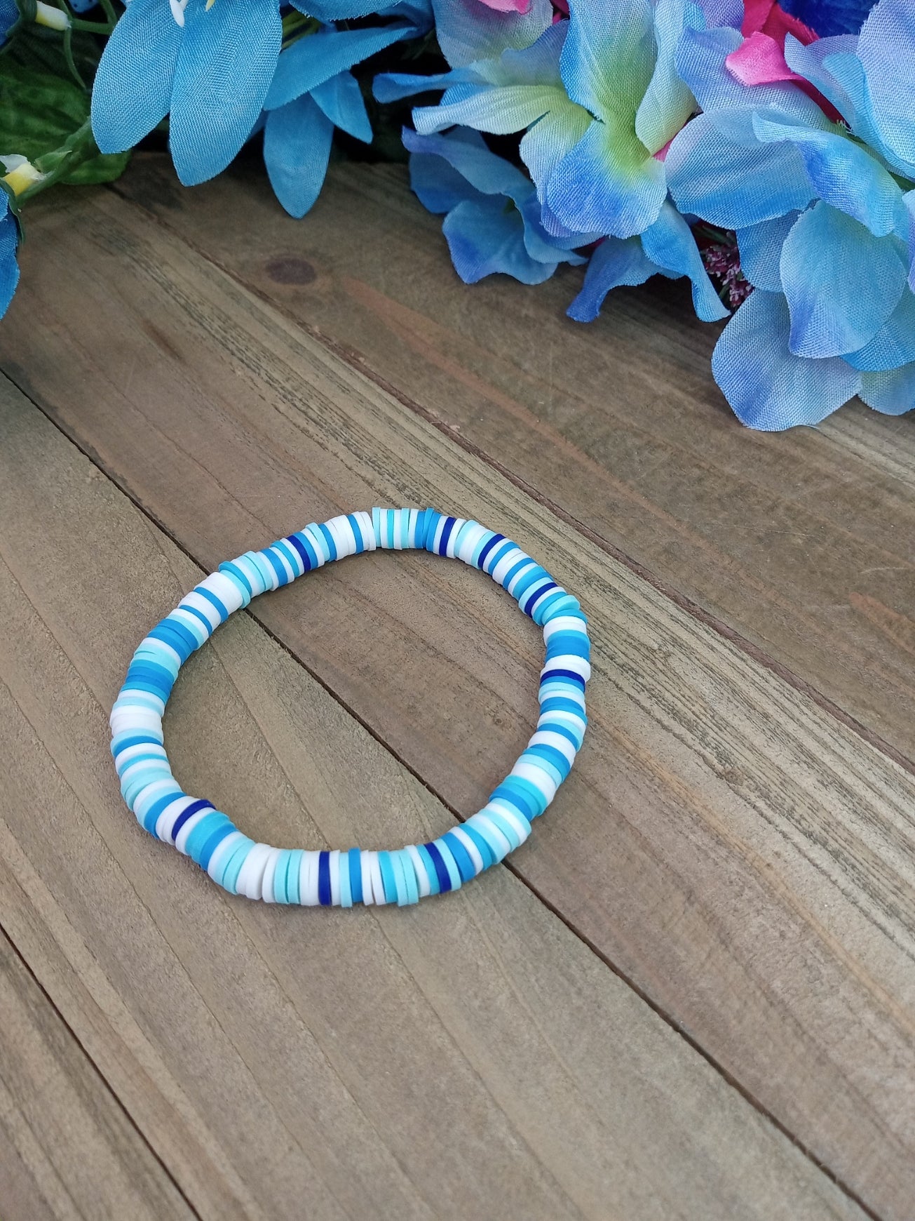 Clay Bead Bracelet - Blue