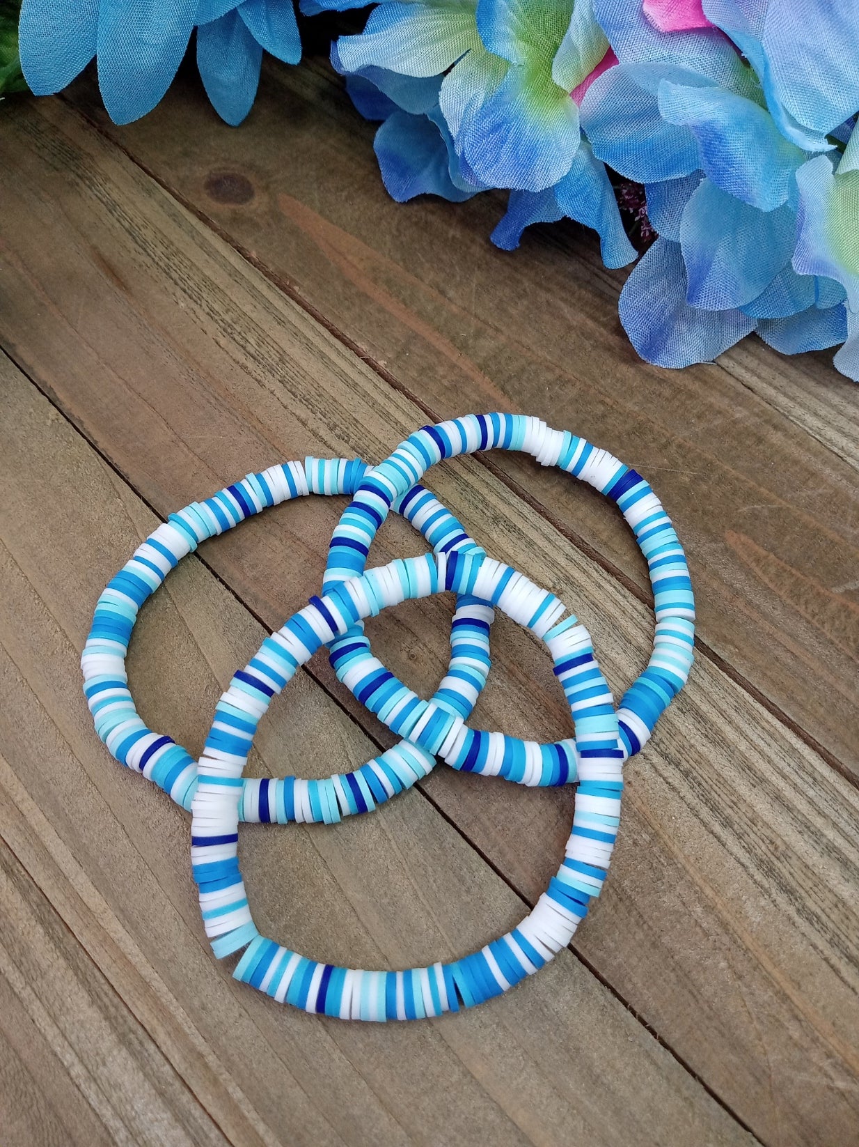 Clay Bead Bracelet - Blue