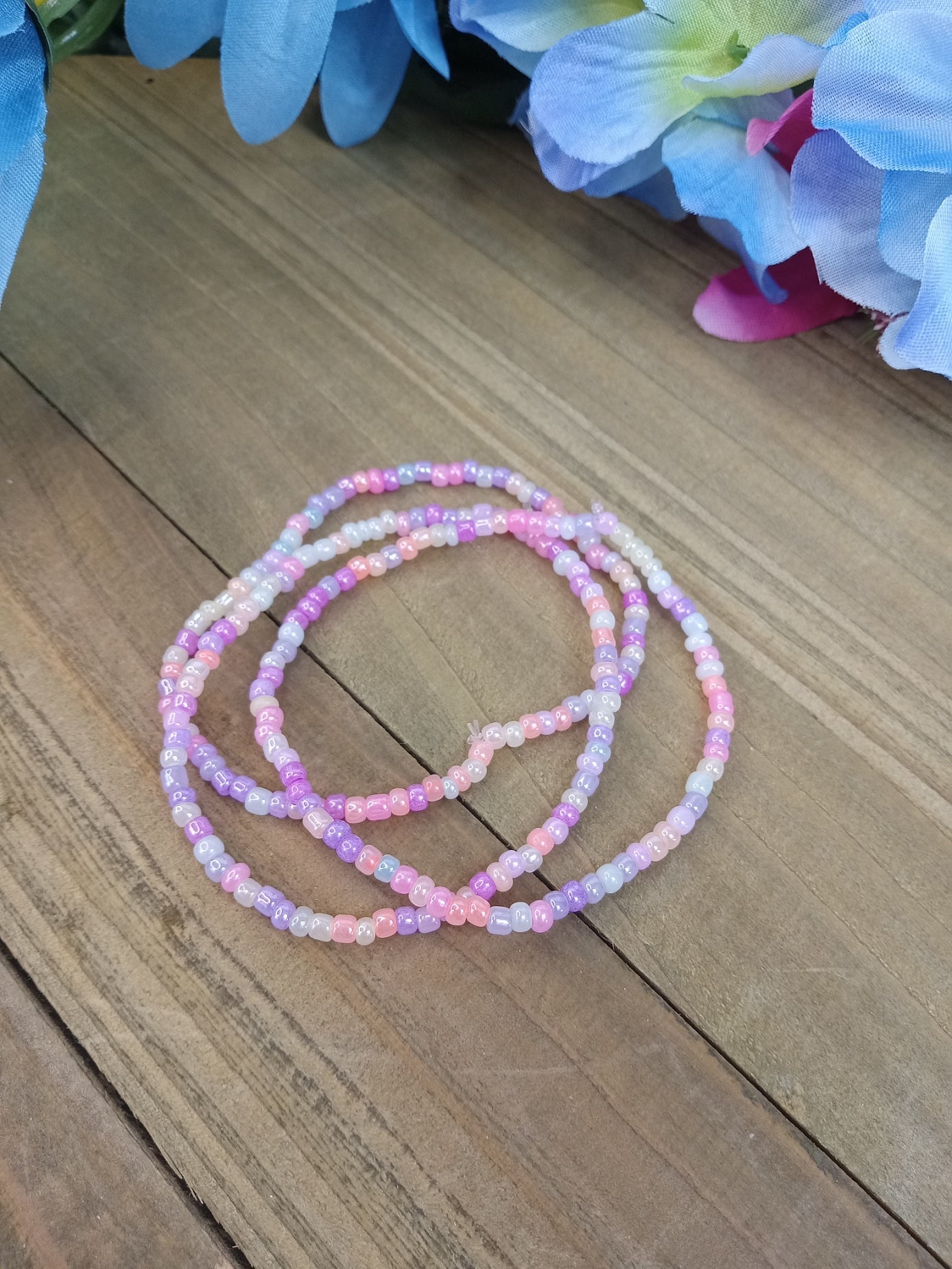 Seed Bead Bracelet Stack - Pretty Pastel - Set of 3