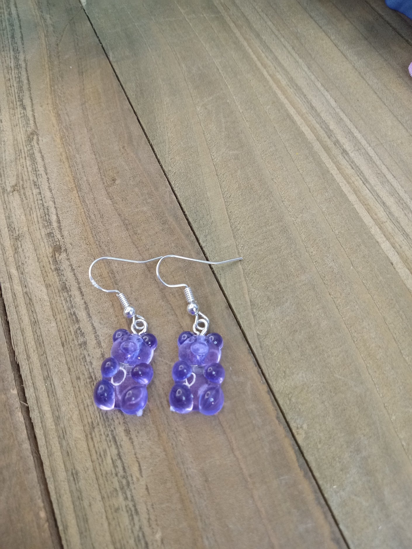 Earrings - Candy Bears - Purple