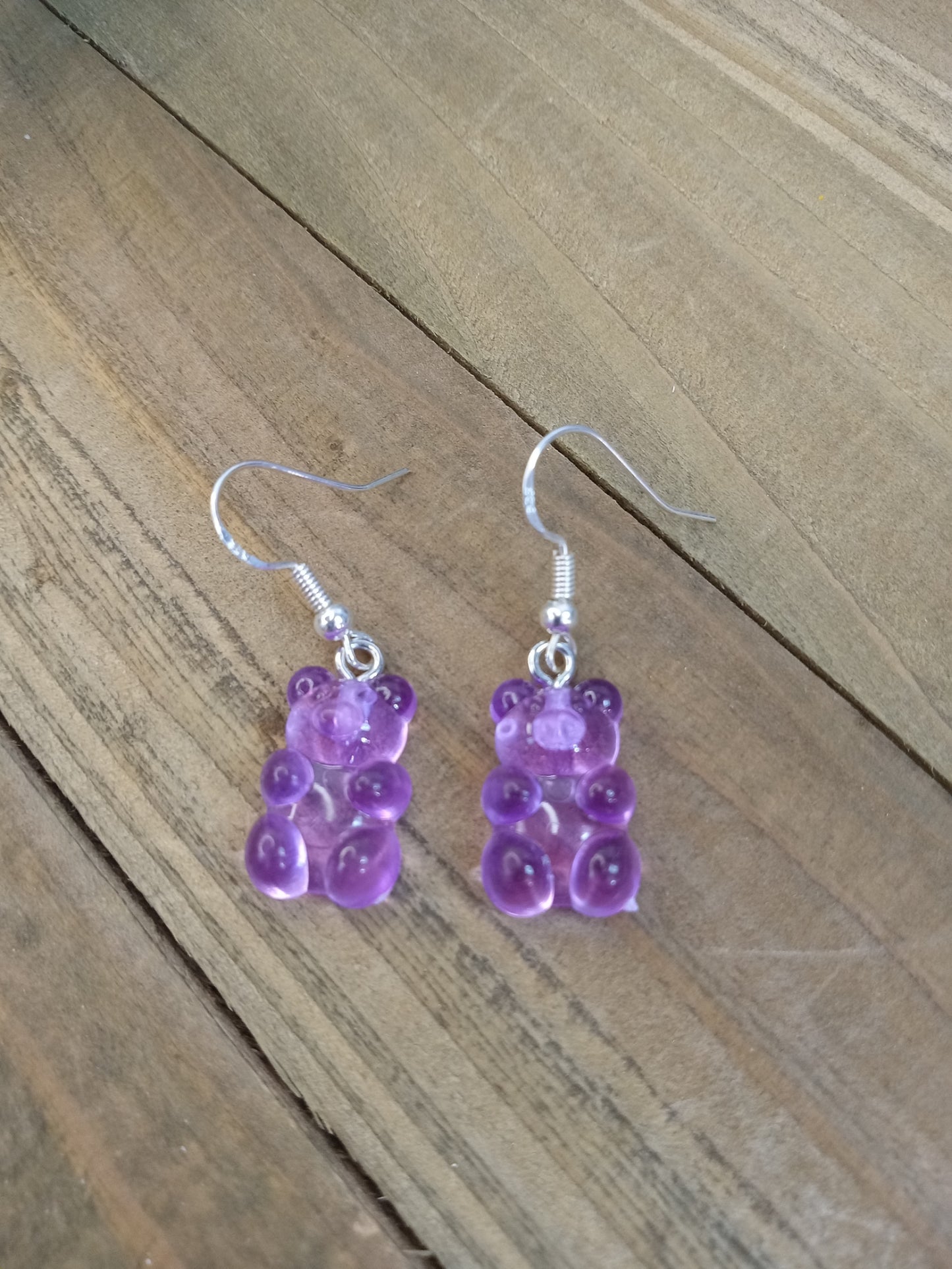 Earrings - Candy Bears - Light Purple