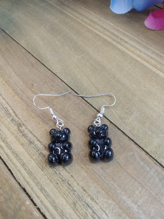 Earrings - Candy Bears - Black