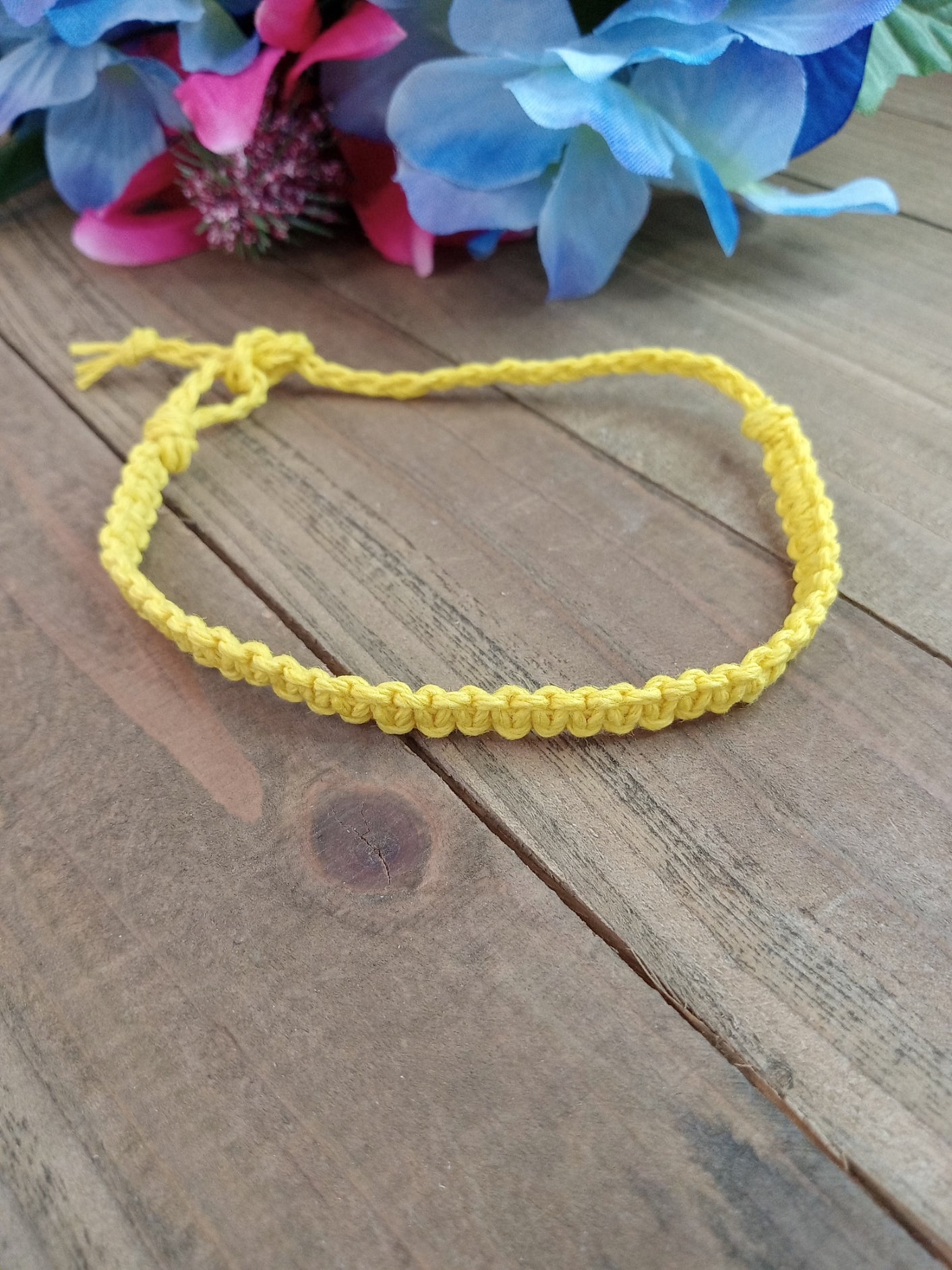 Classic Hemp Bracelet - Surfer Style - Yellow