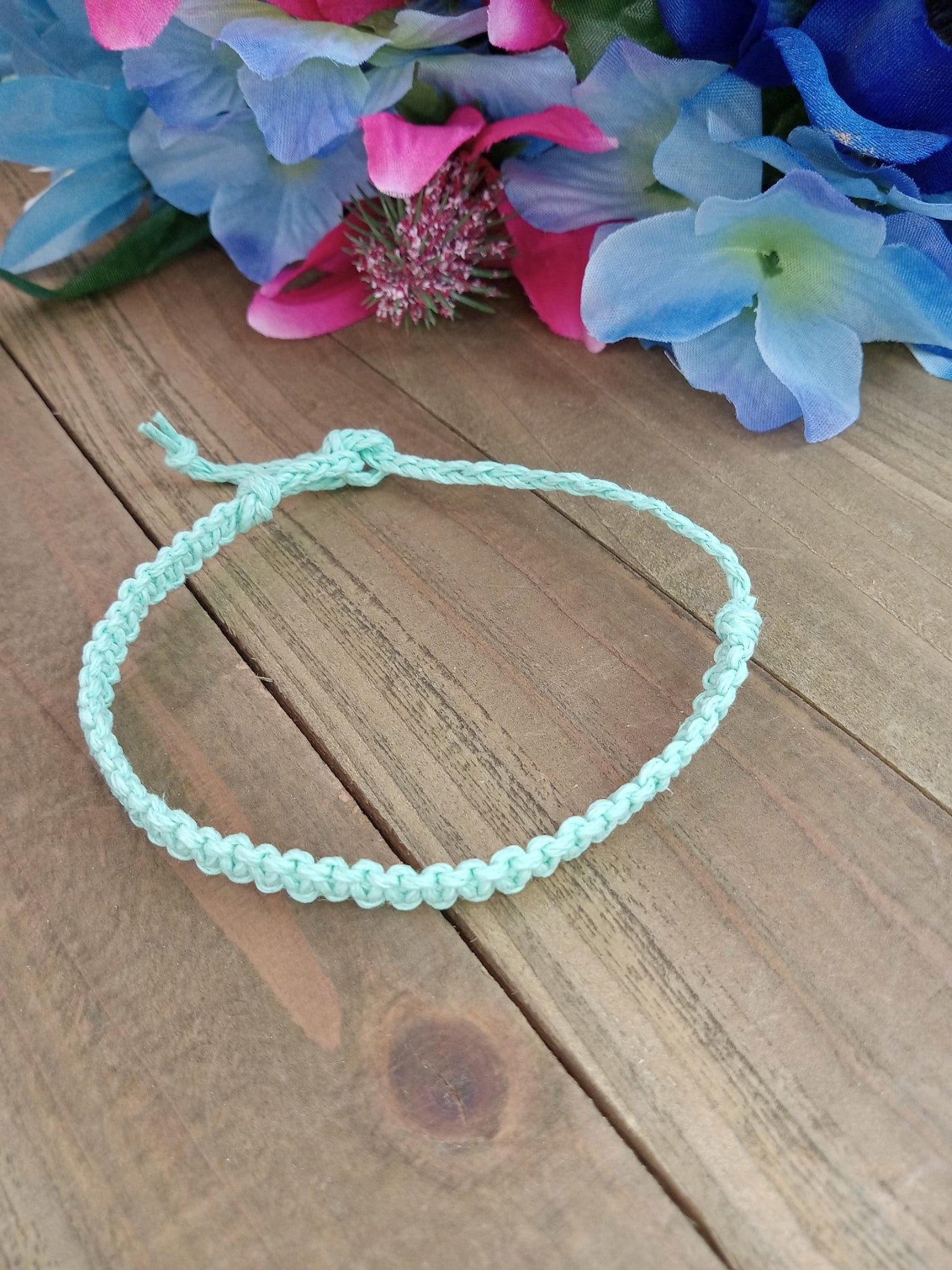 Classic Hemp Bracelet - Surfer Style - Seafoam