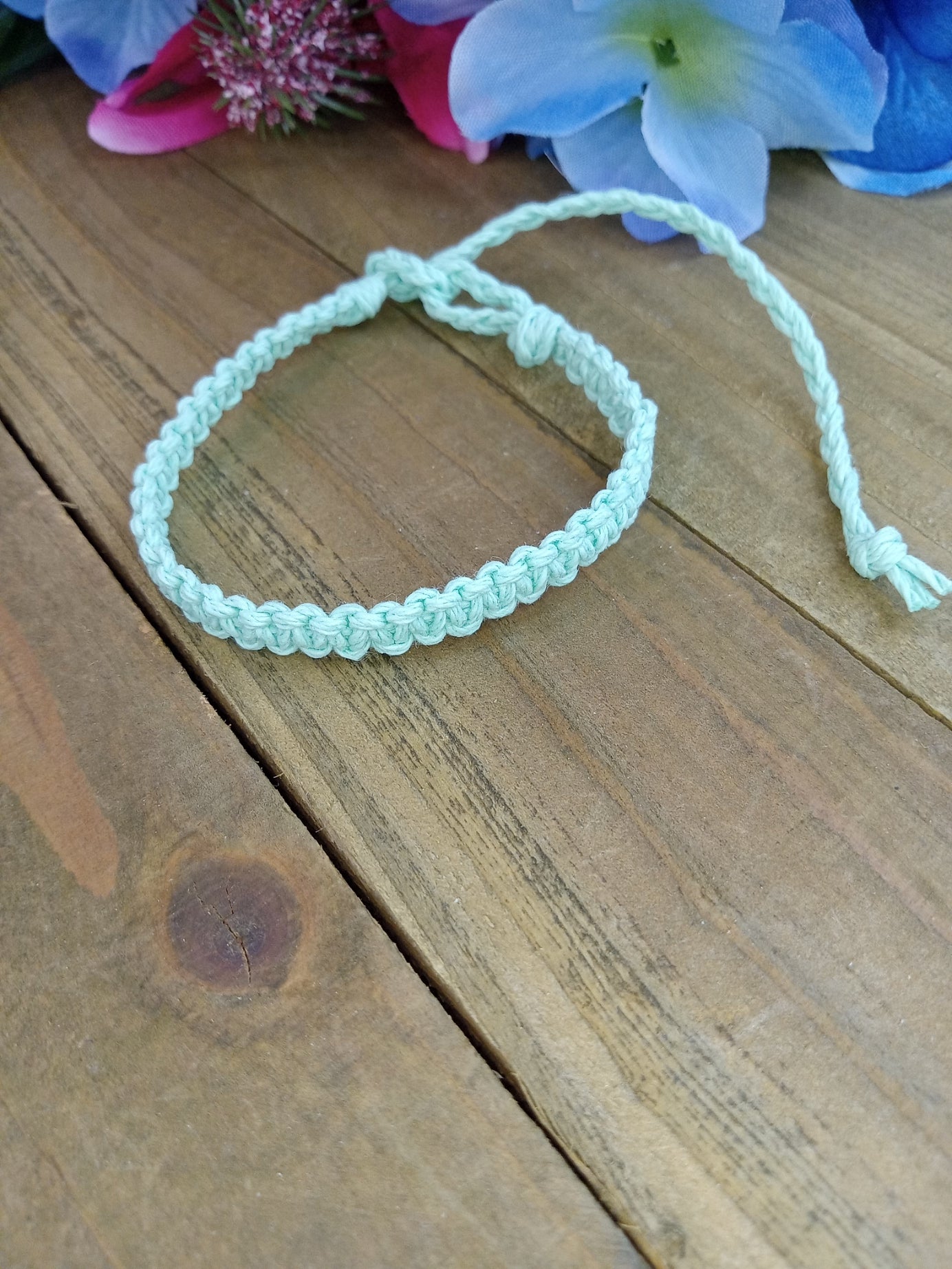 Classic Hemp Bracelet - Surfer Style - Light Blue