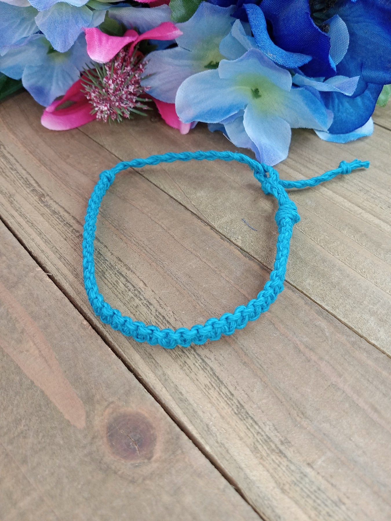 Classic Hemp Bracelet - Surfer Style - Turquoise