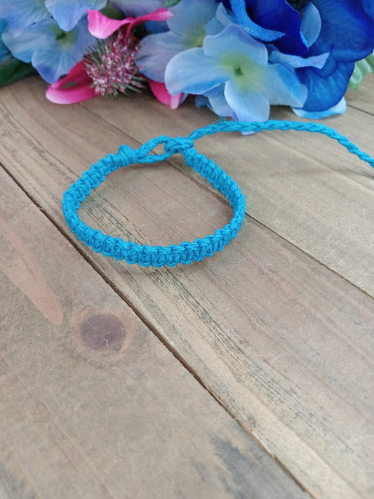 Classic Hemp Bracelet - Surfer Style - Turquoise