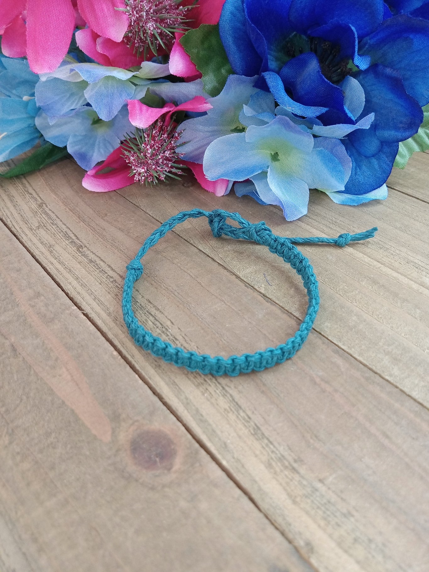 Classic Hemp Bracelet - Surfer Style - Aqua