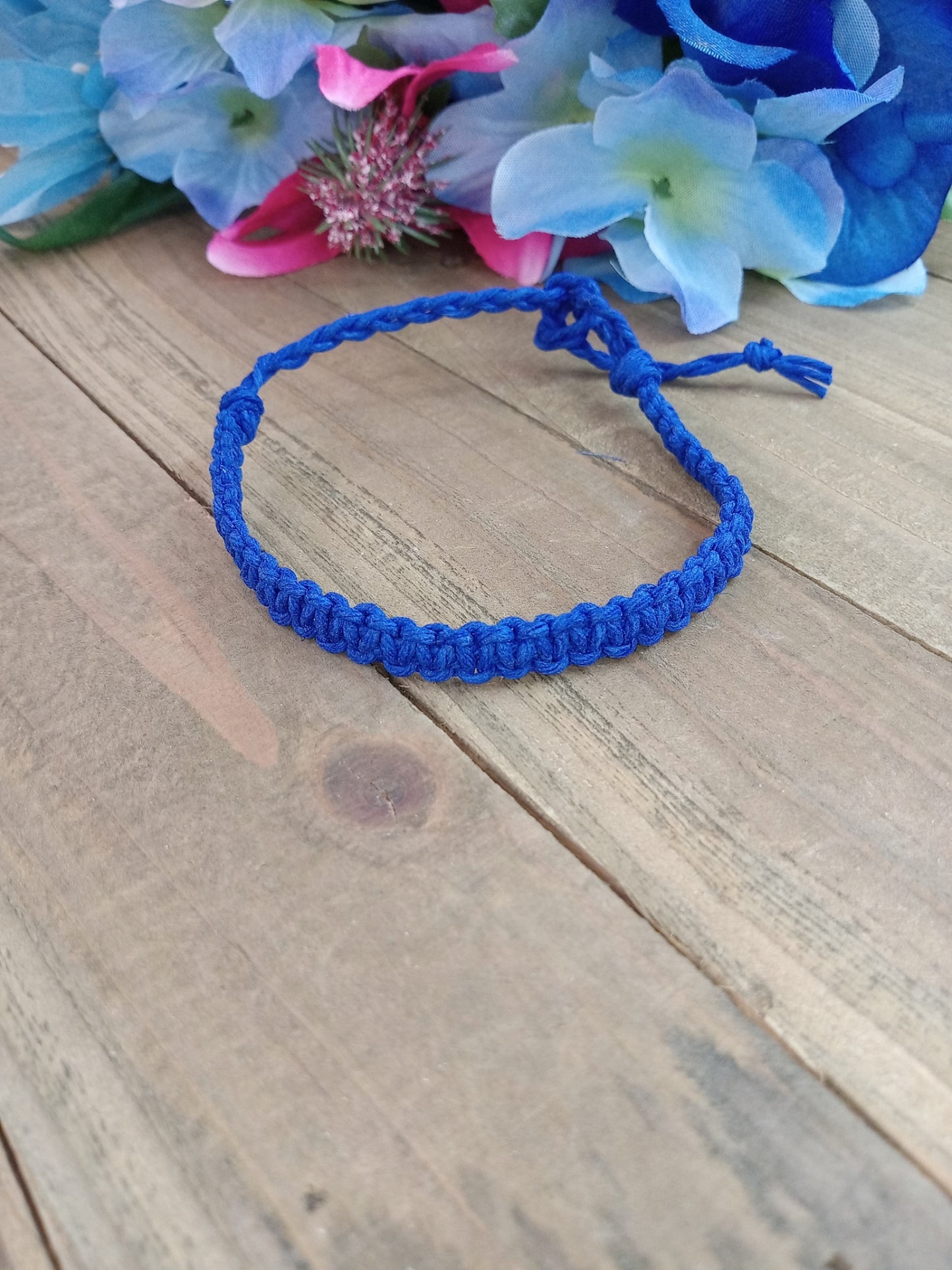 Classic Hemp Bracelet - Surfer Style -  Blue