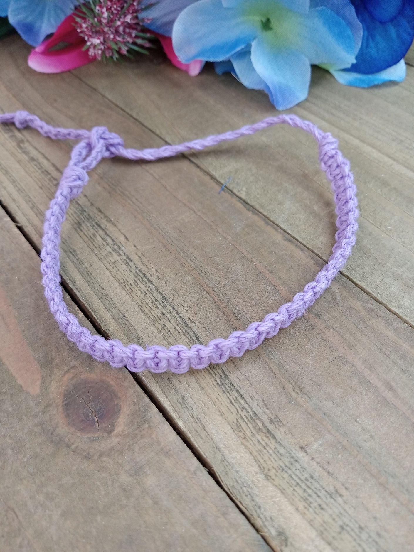 Classic Hemp Bracelet - Surfer Style - Lavender