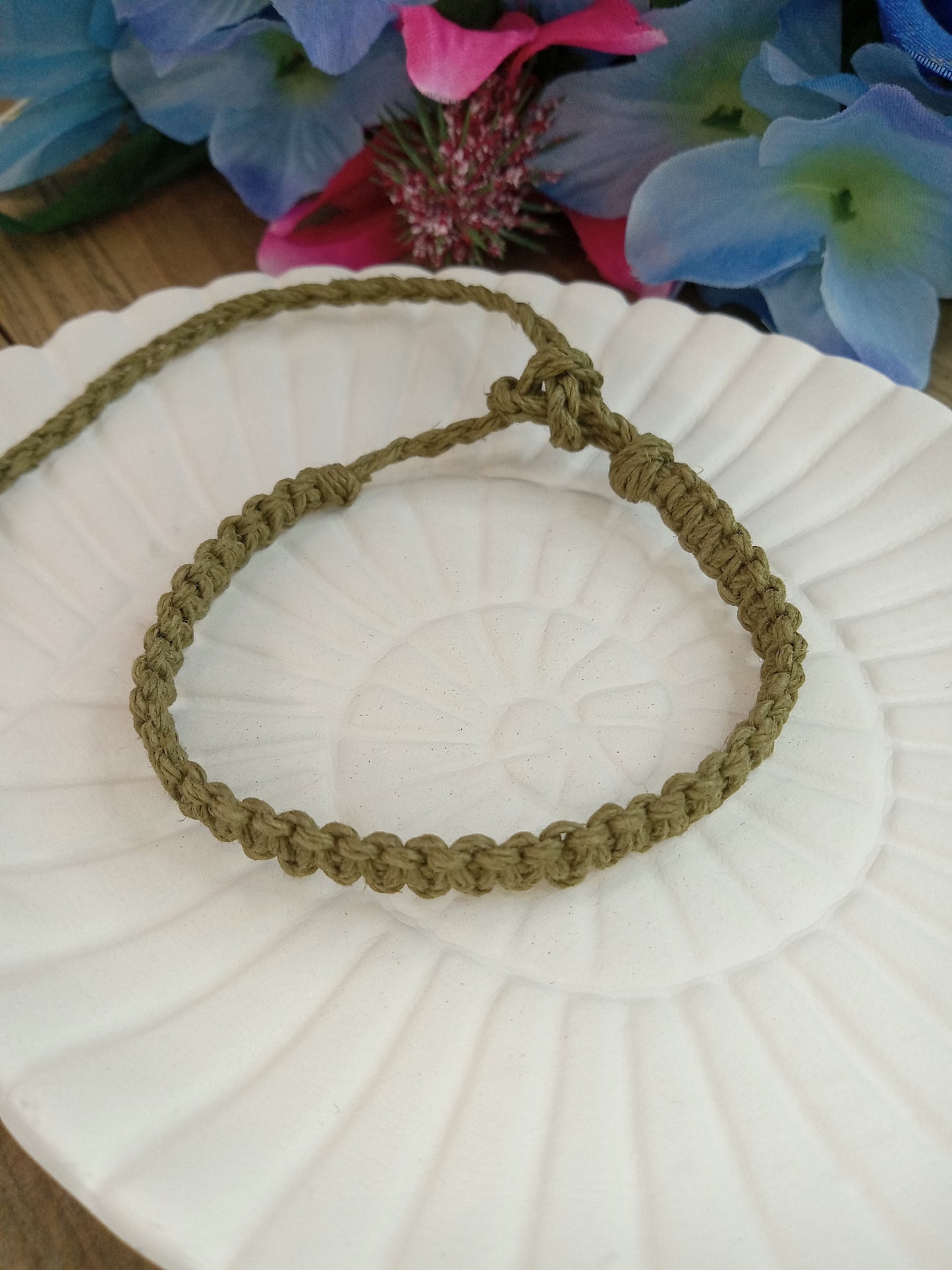 Classic Hemp Bracelet - Surfer Style - Sage