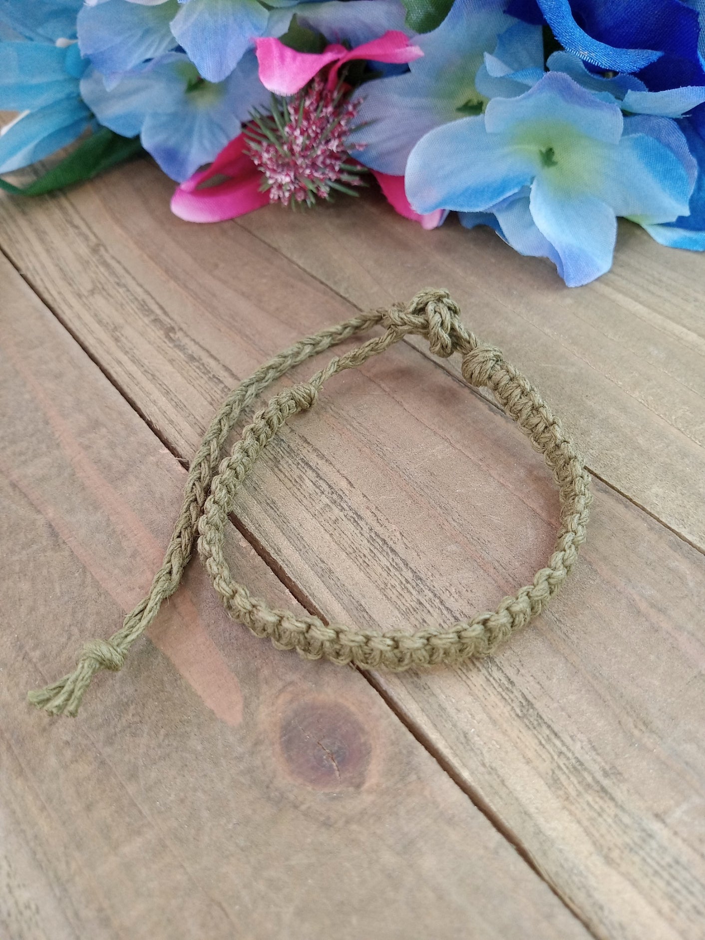 Classic Hemp Bracelet - Surfer Style - Sage