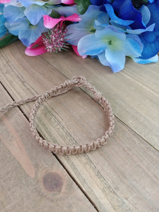 Classic Hemp Bracelet - Surfer Style - Light Brown