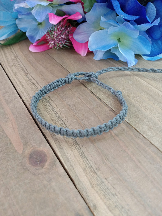 Classic Hemp Bracelet - Surfer Style - Gray