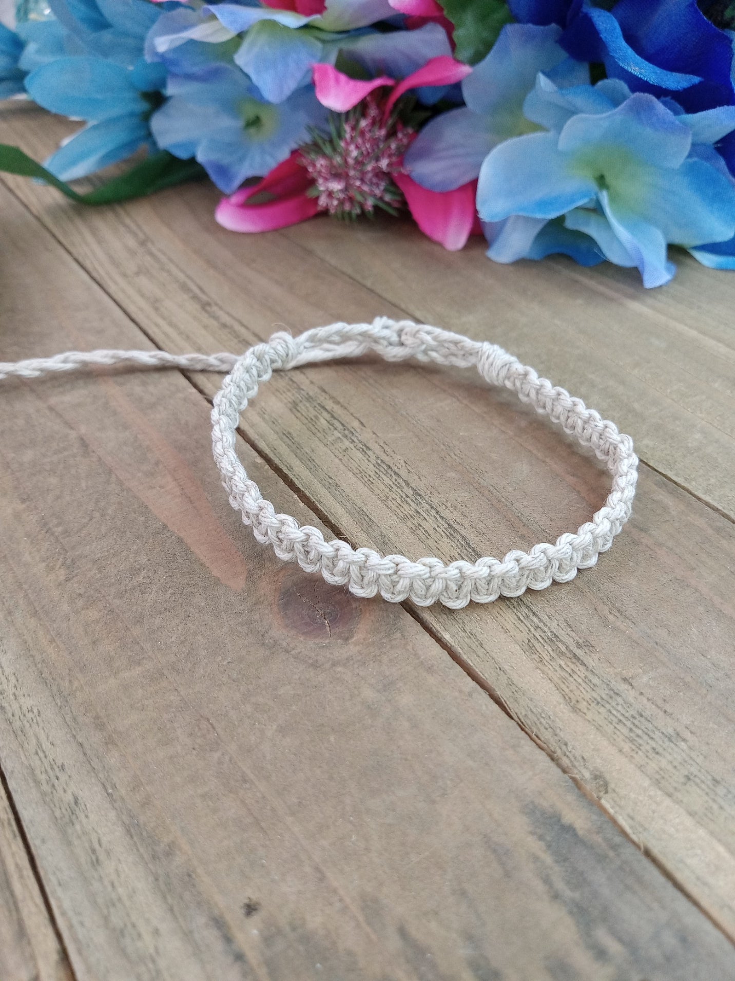 Classic Hemp Bracelet - Surfer Style - Natural