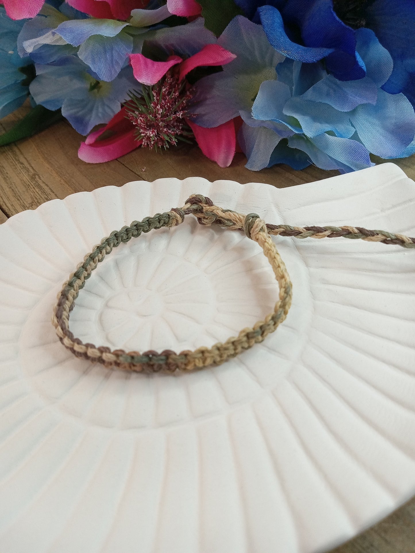 Classic Hemp Bracelet - Surfer Style - Camo