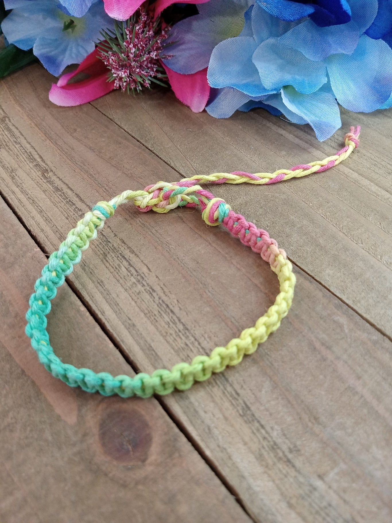 Classic Hemp Bracelet - Surfer Style - Rasta