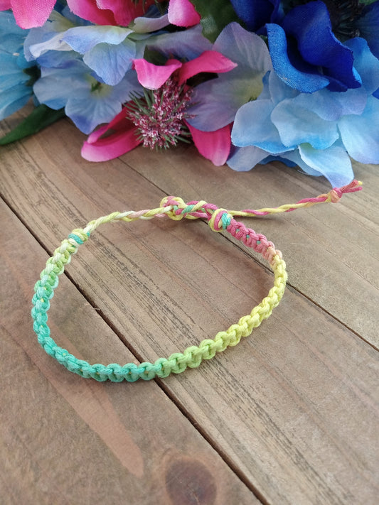 Classic Hemp Bracelet - Surfer Style - Rasta