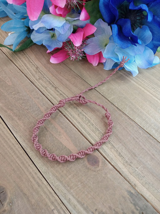 Spiral Hemp Bracelet - Surfer Style - Brown