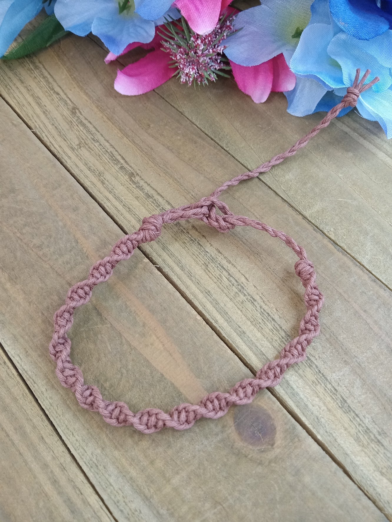 Spiral Hemp Bracelet - Surfer Style - Brown