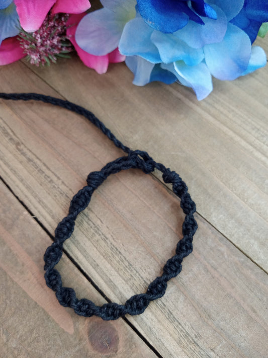 Spiral Hemp Bracelet - Surfer Style - Black